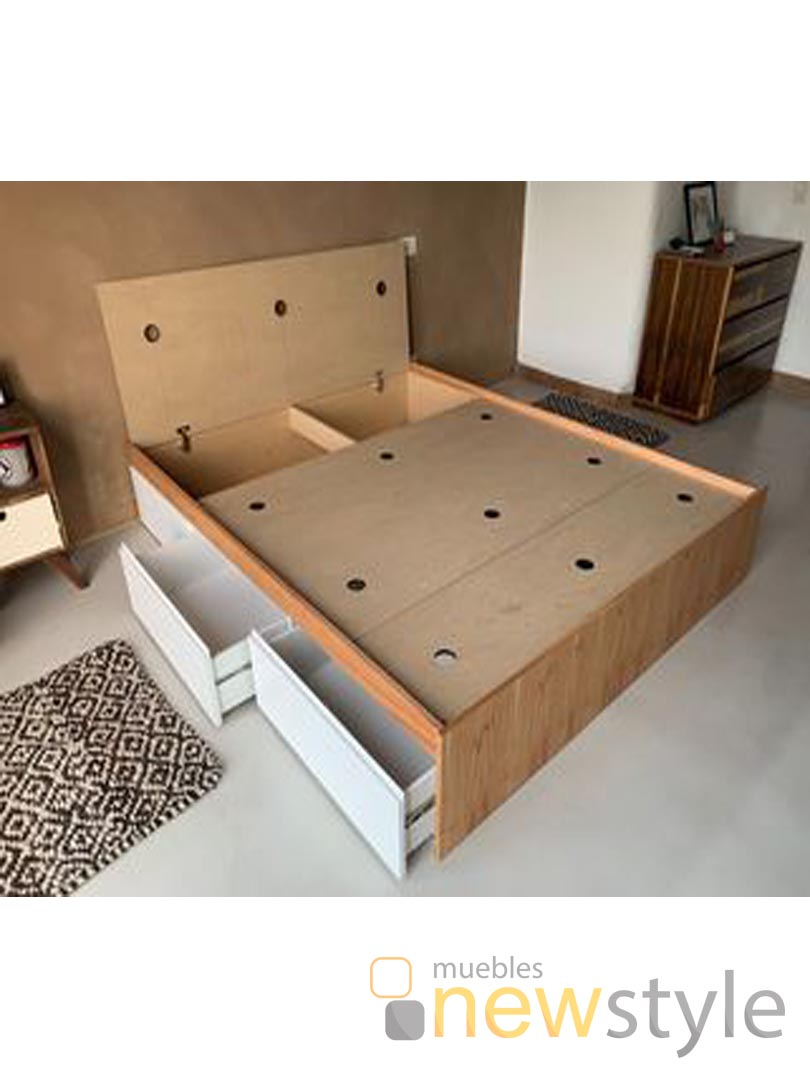 Cama Box Baul cajones combinada – Muebles Style